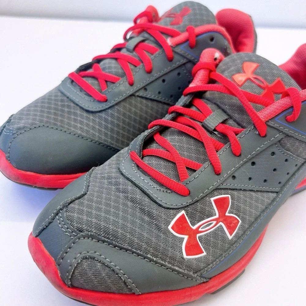 Under Armour Women's Size 8 - Youth 6.5 Gray Pink Walking Running Shoes Sneakers - Picture 5 of 8